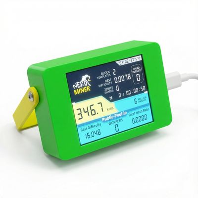 NerdMiner V2 Max 345K Bitcoin Mini Miner Solo BTC Lottery Miner with 2.8 inch Display, Low Power Crypto Home Miner Gadget