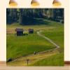 10X5ft Fabric European Countryside Farm Field Backdrop Children Flying Kites Hill Green Pasture Spring Summer Scenery Background Outdoor Play Date Outdoor Party Decorations Photo Studio Props view 1