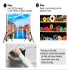 10X5ft Fabric European Countryside Farm Field Backdrop Children Flying Kites Hill Green Pasture Spring Summer Scenery Background Outdoor Play Date Outdoor Party Decorations Photo Studio Props view 4