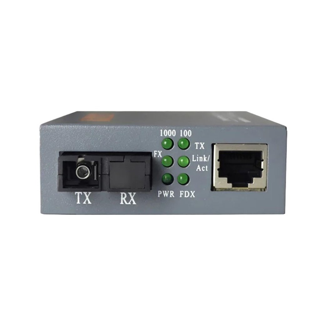 Gigabit Fiber Optical Media Converter HTB-GS-03 1000Mbps Single Fiber SC Port External Power Supply(20KM and EU Power)