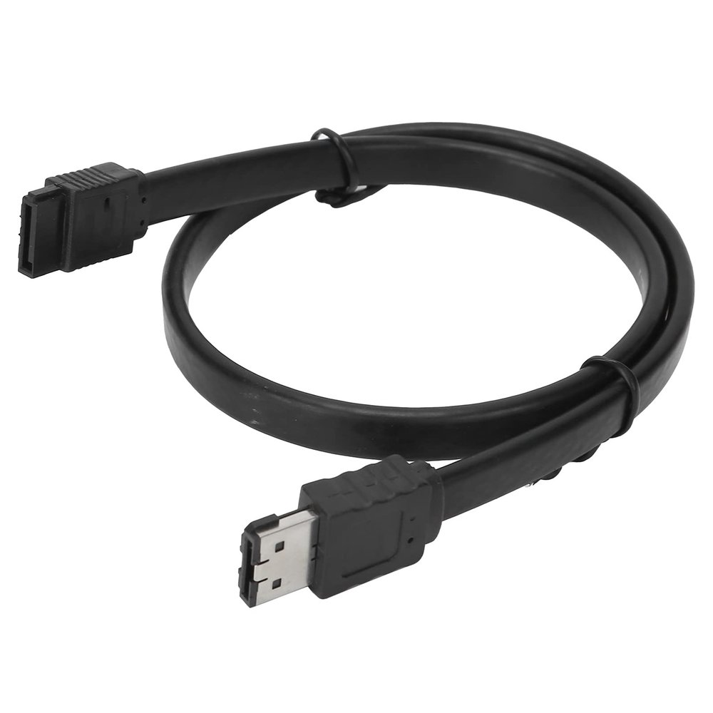 Kadimendium ESATA to Male to Male Shielded Connection Cable 19.7" Extender, Fast Data Transmission for External Hard Drive, Compatible with Devices (50cm)