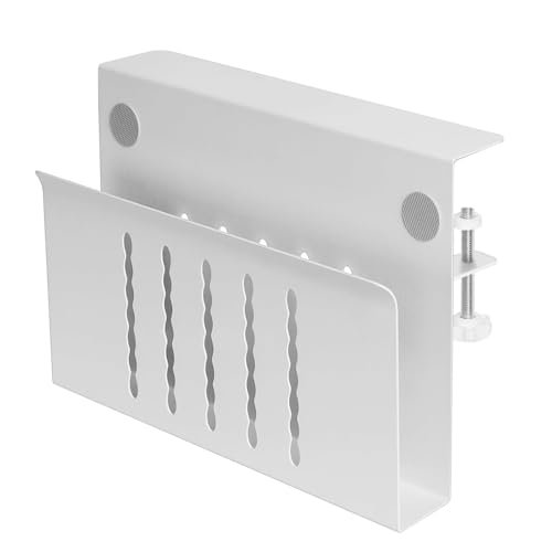 YWLUUOO Versatility Aluminum Laptop Ergonomically Desk Side Mount Under Mount with Cooling Hole Steel Hanging Storage