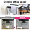 YWLUUOO Versatility Aluminum Laptop Ergonomically Desk Side Mount Under Mount with Cooling Hole Steel Hanging Storage view 3