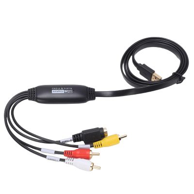 YUEHISY USB2.0 Video Capture Card with S Video Input, to USB Converter 1080P, Convert VHS Mini DV VCR DVD to Digital Adapter