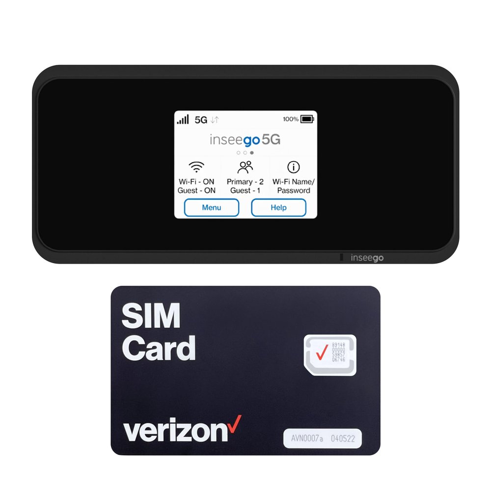 5G Mobile Portable WiFi, Verizon Wireless Jetpack Inseego MiFi M2100, Free VPN Mobile Hotspot for Travel, Unlocked Globally, Speed Up to 2,7 Gbps, Use 8 hrs, EVDO-LINK Bundle (Budget)