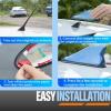 Car Shark Fin Antenna Cover for Equinox RS 2017-2025,Roof Aerial Base AM/FM Radio Signal Shark Fin Antenna Vehicle Shark Fin Shape Cover with Adhesive Tape,Blue view 4
