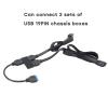 19Pin USB 3.0 Adapter Connector 1 USB Female to 2 Male Converter Hub with Chip and Modular Cable Design view 2