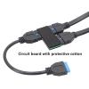 19Pin USB 3.0 Adapter Connector 1 USB Female to 2 Male Converter Hub with Chip and Modular Cable Design view 4