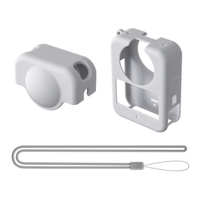 360 Camera Silicone Case Shock Anti Cover Lens Protector Easy Access Ports and Quick Release Adapter