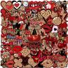 120 Pcs Cheetah Cherry Stickers Vinyl Waterproof Red and Black Leopard Print Stickers Aesthetic Cheetah Cherry Decals for Laptop, Guitar, Water Bottles, Car, Party Favors, Bumper, Luggage, Phone view 1