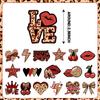 120 Pcs Cheetah Cherry Stickers Vinyl Waterproof Red and Black Leopard Print Stickers Aesthetic Cheetah Cherry Decals for Laptop, Guitar, Water Bottles, Car, Party Favors, Bumper, Luggage, Phone view 2