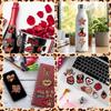 120 Pcs Cheetah Cherry Stickers Vinyl Waterproof Red and Black Leopard Print Stickers Aesthetic Cheetah Cherry Decals for Laptop, Guitar, Water Bottles, Car, Party Favors, Bumper, Luggage, Phone view 4