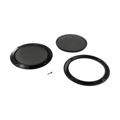 2/4/5/6.5/8/10 Inch Speaker Grille for Car Audio, Metal Mesh Dust Cover with Screws, Water Resistant and Shockproof DIY Speaker Protector Kit, Black(5in)