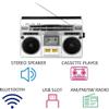 Portable Bluetooth CD Player & Cassette Recorder with AM/FM Radio, USB/SD Input - Compact Stereo Music Player for Travel & Family Gatherings view 3