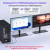 DisplayPort to HDMI and DisplayPort Adapter, 4K@60Hz Dual Monitor Adapter, DP to HDMI/Display Port Splitter 1 in 2 out Extended Display, DisplayPort MST Hub for Desktop Laptop Graphic Card view 2