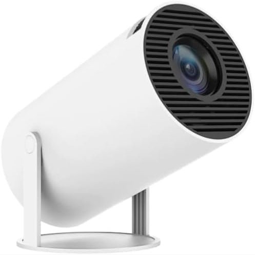 4K Smart Mini Projector with WiFi & Bluetooth, Portable Video Projector with Remote Control, 180 Rotation, for Bedroom and Outdoor Use