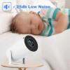 4K Smart Mini Projector with WiFi & Bluetooth, Portable Video Projector with Remote Control, 180 Rotation, for Bedroom and Outdoor Use view 4