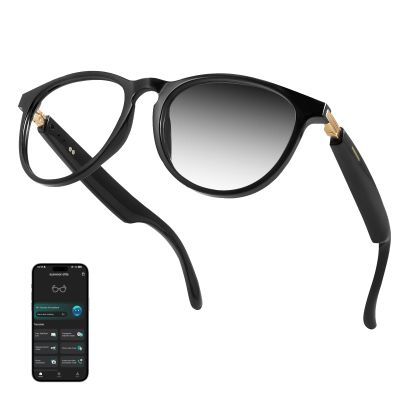 MONFOLROY AI Translation Smart Glasses with Chat GPT, Bluetooth Glasses with Translator 164 Languages for Men and Women, Music Playback & Hands-Free Calls, Color-Change Lens, Voice Assistant,IP67