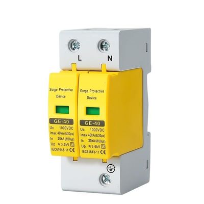 DC SPD 1000V 20KA~40KA House Surge Protector Protective Low-Voltage Arrester Device(1000V)