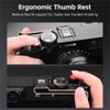 XBERSTAR Thumb Grip Compatible with Fujifilm X100VI Camera Hand Grip Aluminum Hot Shoe Rest with Shutter Button (Silver) view 2