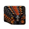 17 Inch Laptop Handbag, Minimalist Style Black Antelope With Flowers Print Design Lightweight Portable For Daily Commute Work view 2