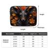 17 Inch Laptop Handbag, Minimalist Style Black Antelope With Flowers Print Design Lightweight Portable For Daily Commute Work view 4