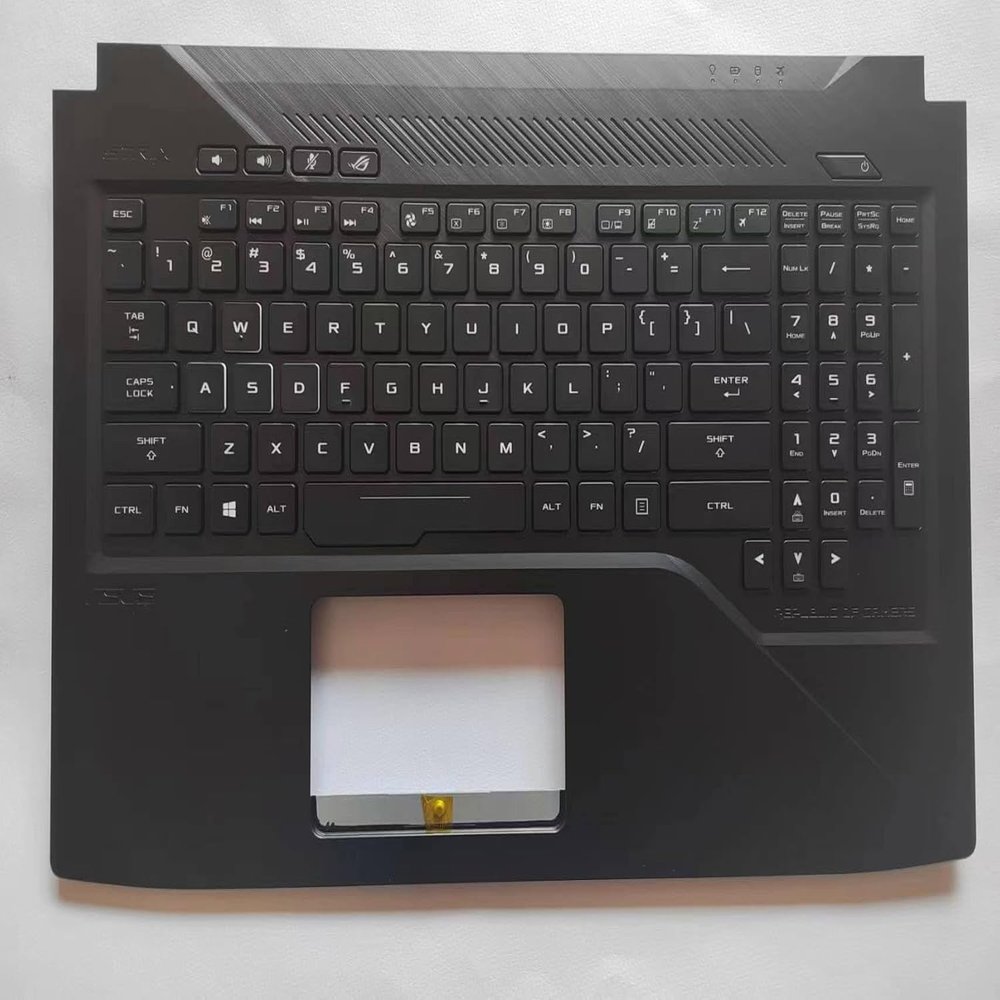100% New Replacement for US Laptop for Asus GL503 GL503GE GL503VD GL503VS GL503VM Black Top Case + Backlit Keyboard with Palm Rest
