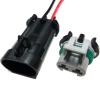 Dj70282a-6.3 car Electronic Fan Connector 2/3/pin Water Tank Radiator high Current Harness Plug Wire Length 15cm(2p Strip line,5sets) view 1