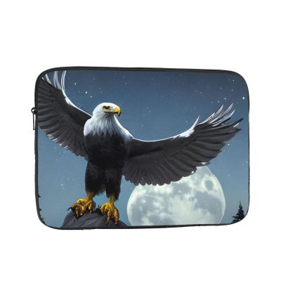 13 Inch Laptop Handbag, Minimalist Style Eagle Under The Stars Print Design Lightweight Portable For Daily Commute Work