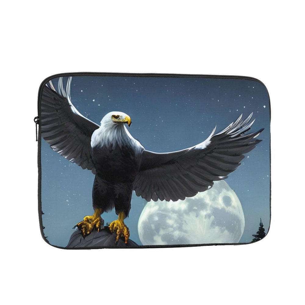 13 Inch Laptop Handbag, Minimalist Style Eagle Under The Stars Print Design Lightweight Portable For Daily Commute Work