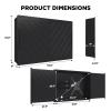 Esimote Outdoor TV Cover 55 inch Weatherproof, Hard Outdoor TV Enclosure with Frosted Plastic, Adjustable TV Wall Mount Bracket Included(36-55inch) view 2