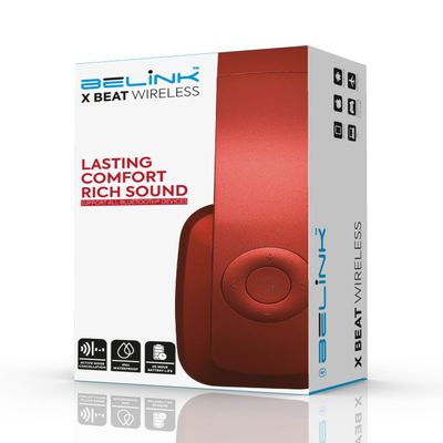 BeLink X Beat Wireless Foldable Headphones Limited Red