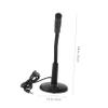 POPETPOP Computer Desktop Microphone 3.5Mm Plug-and-Play Portable Mic for Voice Chat and Recording, Black Plastic Base Versatile Microphone for Laptop Streaming and Meetings view 2