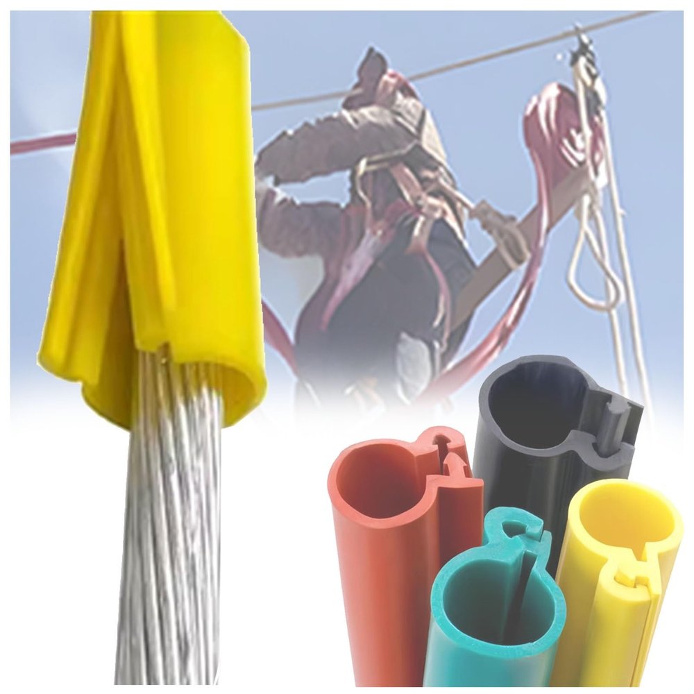 High Voltage Electrical Insulating Sleeves Protect Wire Cable Sleeve for Electricity Overhaul, Anti-electrocution(Yellow-10ft/3m,ID 42mm/1.65in)