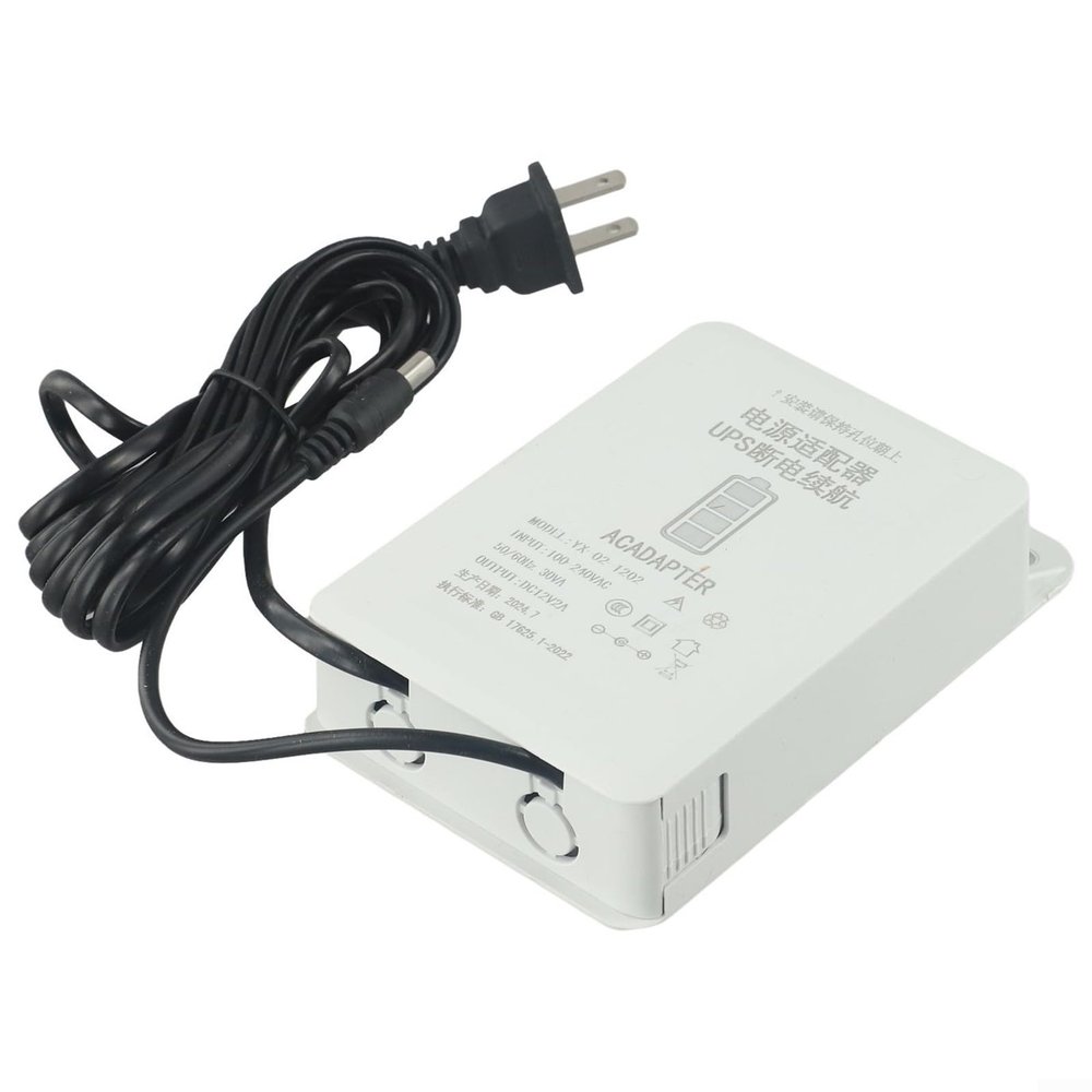 Deskbloom 12V 2A Uninterruptible Power Supply UPS with 6000mAh Powercell Backup for Router Modem Security Camera, AC 110-240V Input Stable DC Output