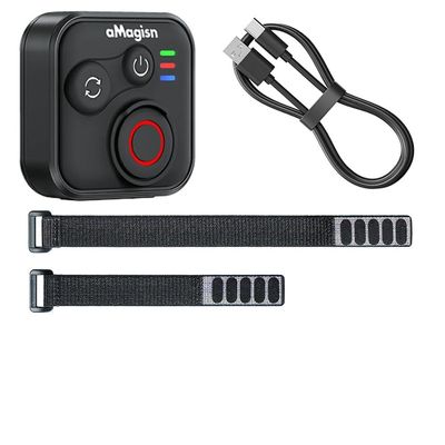 XYYORITRIX Bluetooth Remote Control for Osmo Action 6/5 Pro/4/Osmo 360 CameraLong-Range Shooting Simple and Smooth Sports Camera Accessory Includes Two Lengths of Wristbands and USB-C Cable