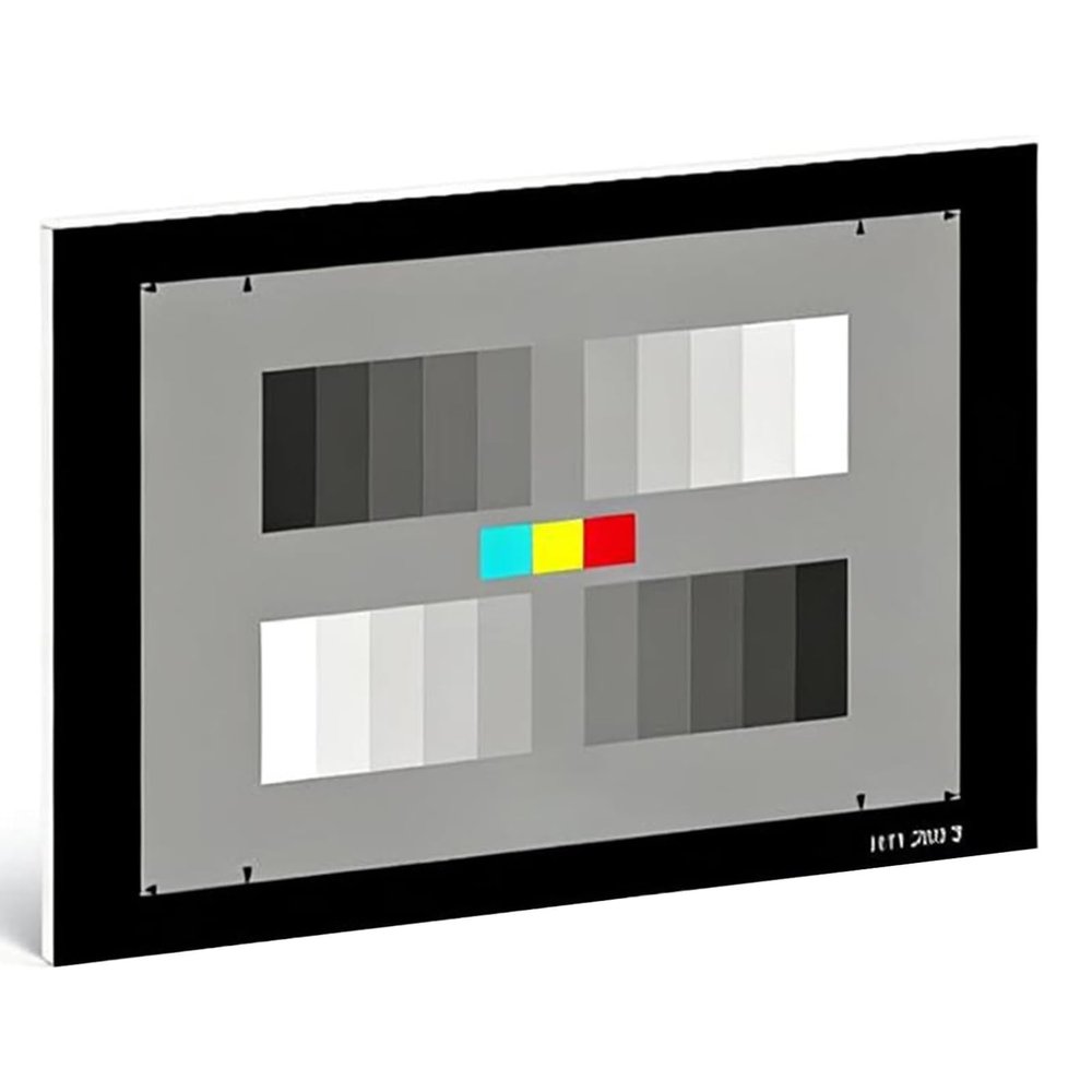 KHZKHC Color Calibration Test Chart, 11 Phase Standard Grayscale Test for Camera, PVC + Photo Paper, for Digital Photo and Video, Photography Accessories