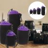 SECFOU Waterproof Camera Lens Bags Set with Drawstring Thick Padded Neoprene Lens Cases for Photographers in Purple Sizes S/M/L/Xl for DSLR view 4