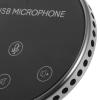 CATIEBYE USB Omnidirectional Tabletop Conference Microphone for Meetings and Live Streaming, 360 Audio Pickup Portable Mic with USB Plug, Black Desktop Microphone Compatible with Laptop view 3