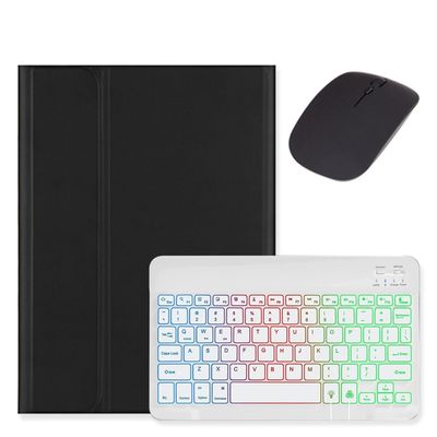 Backlit Keyboard Case for Galaxy Tab A11+ Plus / A9+ Plus 11 inch Case with Mouse and Detachable Backlight Color Keyboard Case with S Pen Holder,Black+White