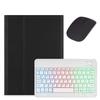 Backlit Keyboard Case for Galaxy Tab A11+ Plus / A9+ Plus 11 inch Case with Mouse and Detachable Backlight Color Keyboard Case with S Pen Holder,Black+White view 1