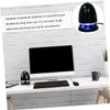 Gadpiparty Plug in Loudspeaker Box with LED Light, 3.5Mm Aux External Portable Speaker for Laptop Phone Tablet, Mini Multimedia Bass Speaker for Home Office Travel, Black Blue view 3