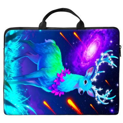 10 inch Laptop Bag for Women & Men - Galaxy Blue Deer Pattern Computer Bag with Handle & Zipper Portable Tote Bags Laptop Sleeve Fits 10 inch Laptops Notebook Tablet & Accessorie