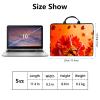 10 inch Laptop Bag for Women & Men - Red Flowers and Maple Leaves Pattern Computer Bag with Handle & Zipper Portable Tote Bags Laptop Sleeve Fits 10 inch Laptops Notebook Tablet & Accessorie view 2