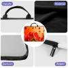 10 inch Laptop Bag for Women & Men - Red Flowers and Maple Leaves Pattern Computer Bag with Handle & Zipper Portable Tote Bags Laptop Sleeve Fits 10 inch Laptops Notebook Tablet & Accessorie view 3