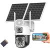 ORIDLECTAL Dual-Lens Solar Powered Security Camera with 25W Solar Panel, Outdoor Camera Wireless with Motion Detection and Full Color Night Vision for Home Security 128GB view 1