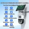 ORIDLECTAL Dual-Lens Solar Powered Security Camera with 25W Solar Panel, Outdoor Camera Wireless with Motion Detection and Full Color Night Vision for Home Security 128GB view 3