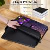 10 inch Laptop Bag for Women & Men - Purple Roses and Butterflies Pattern Computer Bag with Handle & Zipper Portable Tote Bags Laptop Sleeve Fits 10 inch Laptops Notebook Tablet & Accessorie view 4