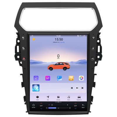 13.8" Car Radio Upgrade for Ford Explorer 2010-2019,Retains 6 Physical Buttons, Wireless Apple Carplay & Android Auto, Android 14 Head Unit with WiFi SWC GPS HD Backup Camera 6+64GB(FIT SYNC2)