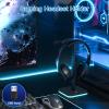 Ahonnpely Headphone Stand for Desk - Headset Stand with Aluminum Hanger, Headphone Holder for AirPods Max, Sony, Bose, Beats and More (RGB-Black) view 2